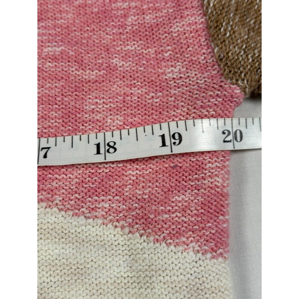 NIC+ZOE Sweater Womens M Geometric Colorblock Cotton Blend Art To Wear Pullover - Picture 14 of 16